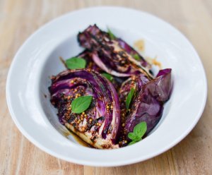 grilled red cabbage